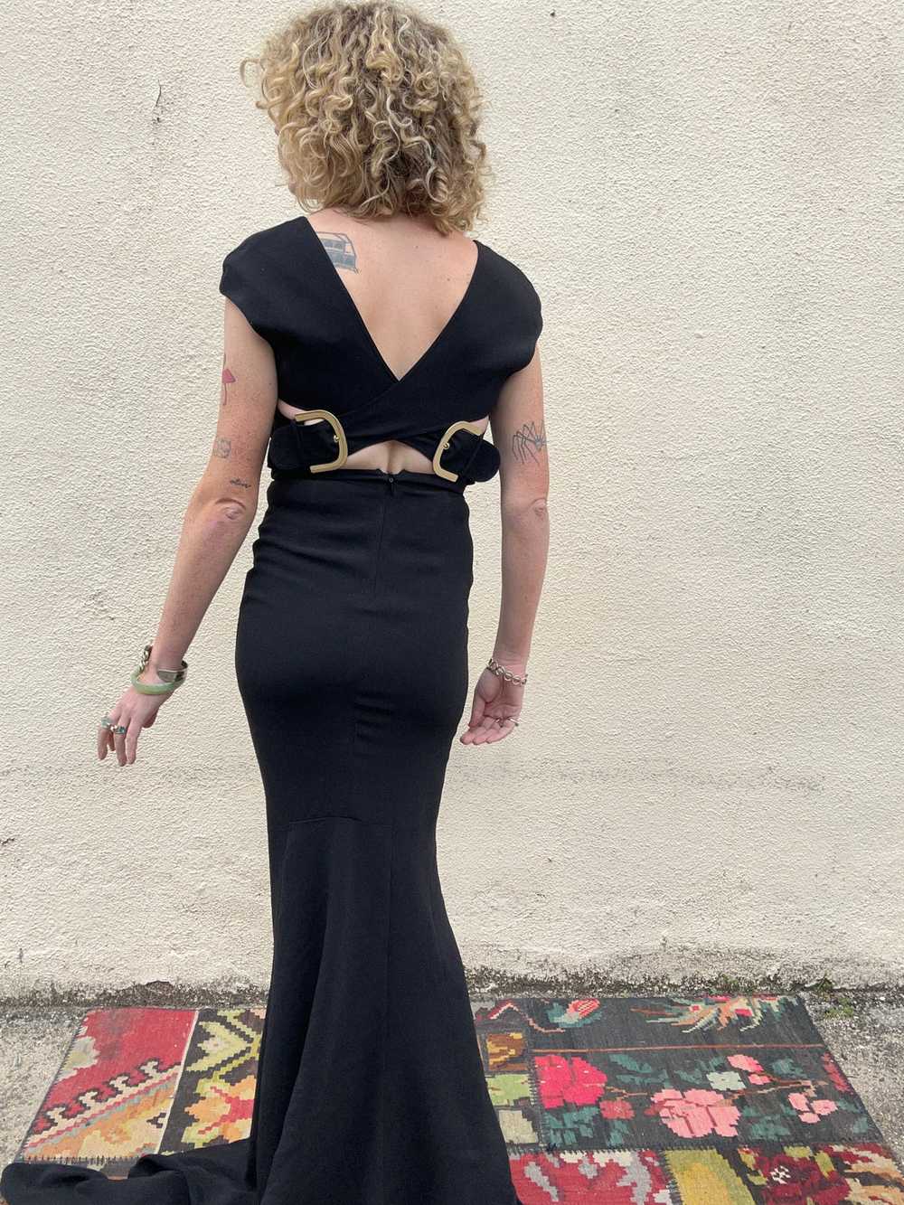 Stella McCartney Black Gown with Gold Buckles and… - image 6
