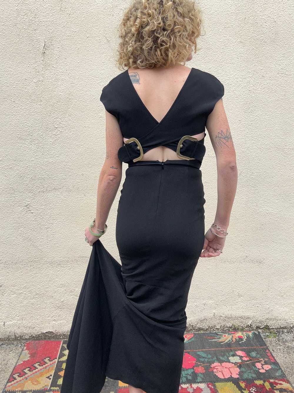 Stella McCartney Black Gown with Gold Buckles and… - image 9