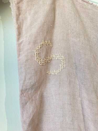 Vintage Pastel Pink Embroidered Pillow Case