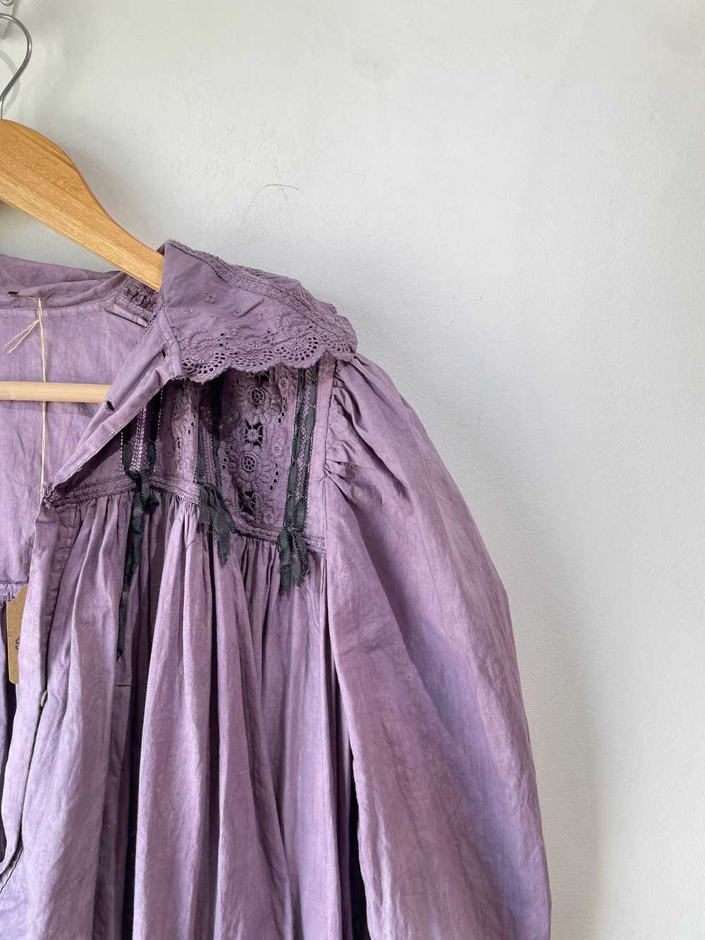 Vintage Purple Victorian Nightgown - image 11