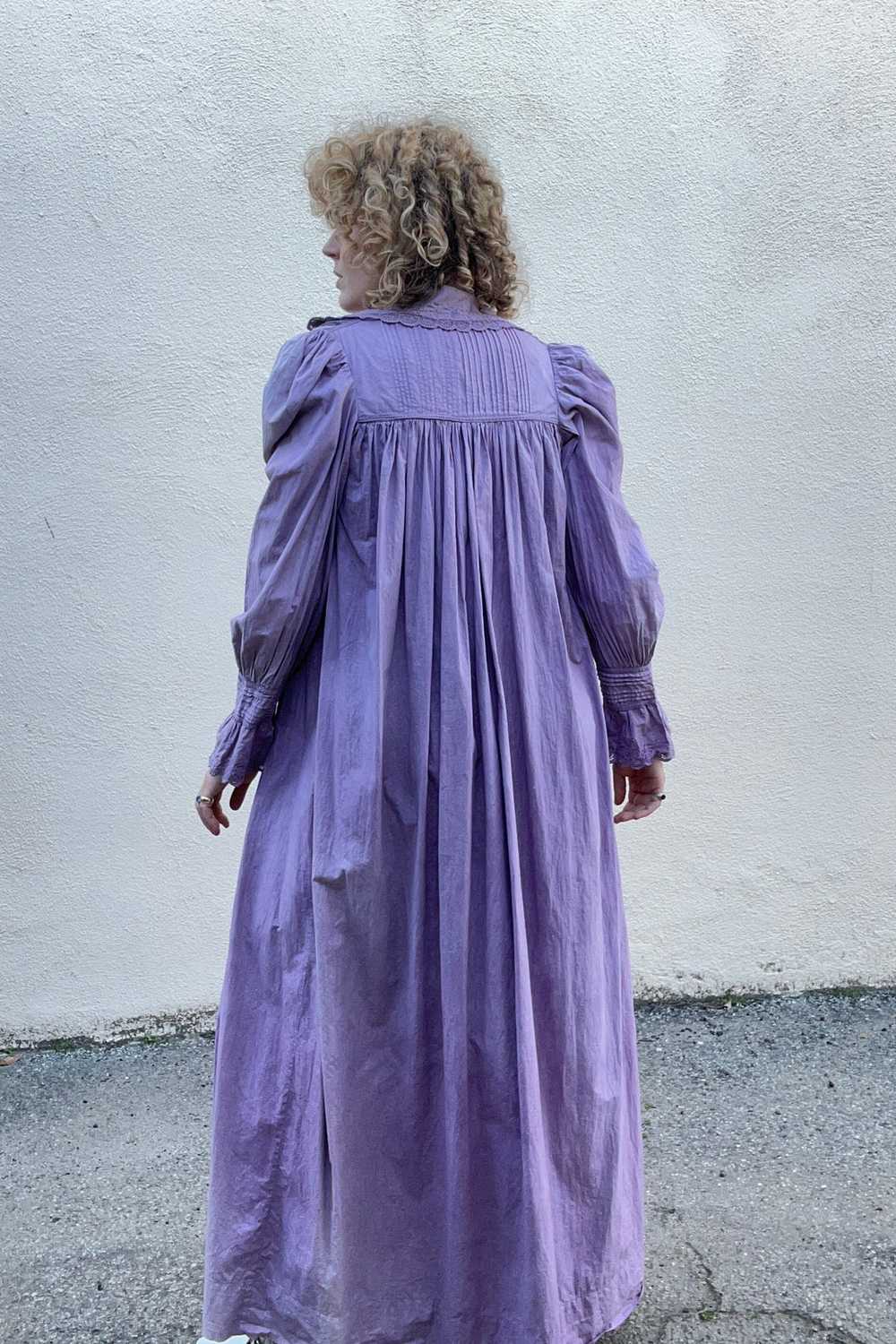 Vintage Purple Victorian Nightgown - image 5