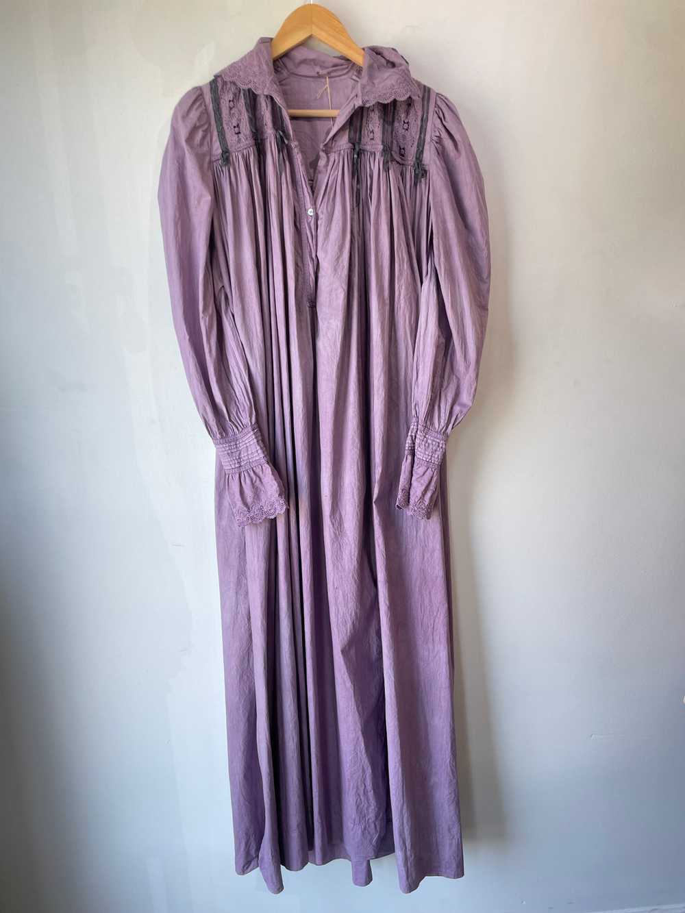 Vintage Purple Victorian Nightgown - image 6