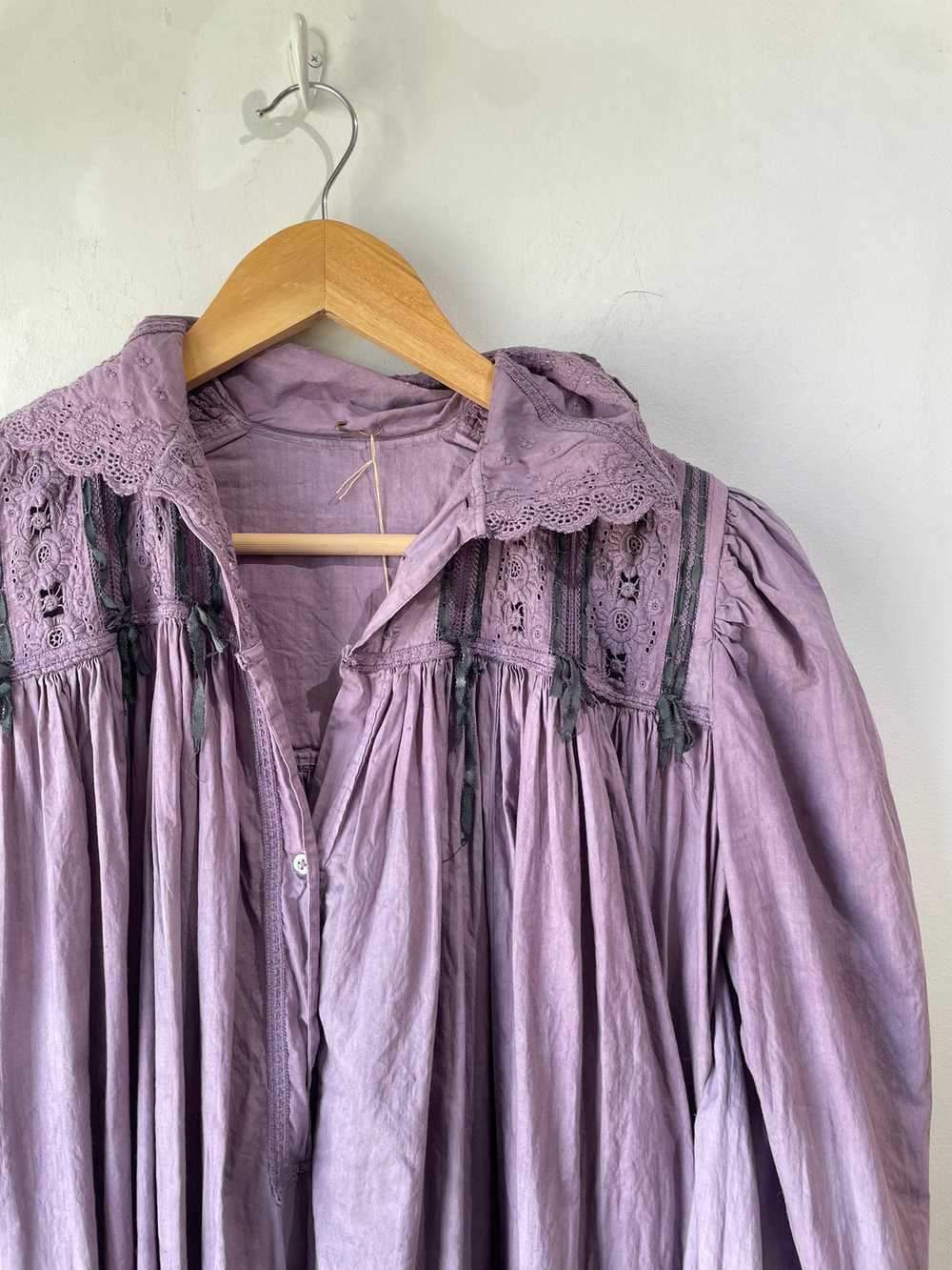 Vintage Purple Victorian Nightgown - image 8