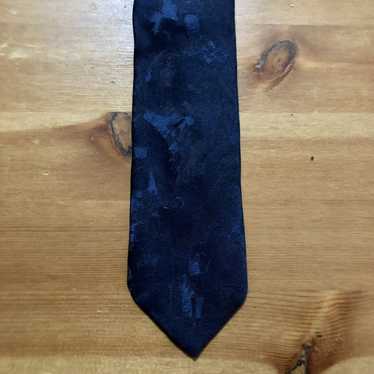 Theory Theory Navy Silk Skinny Tie