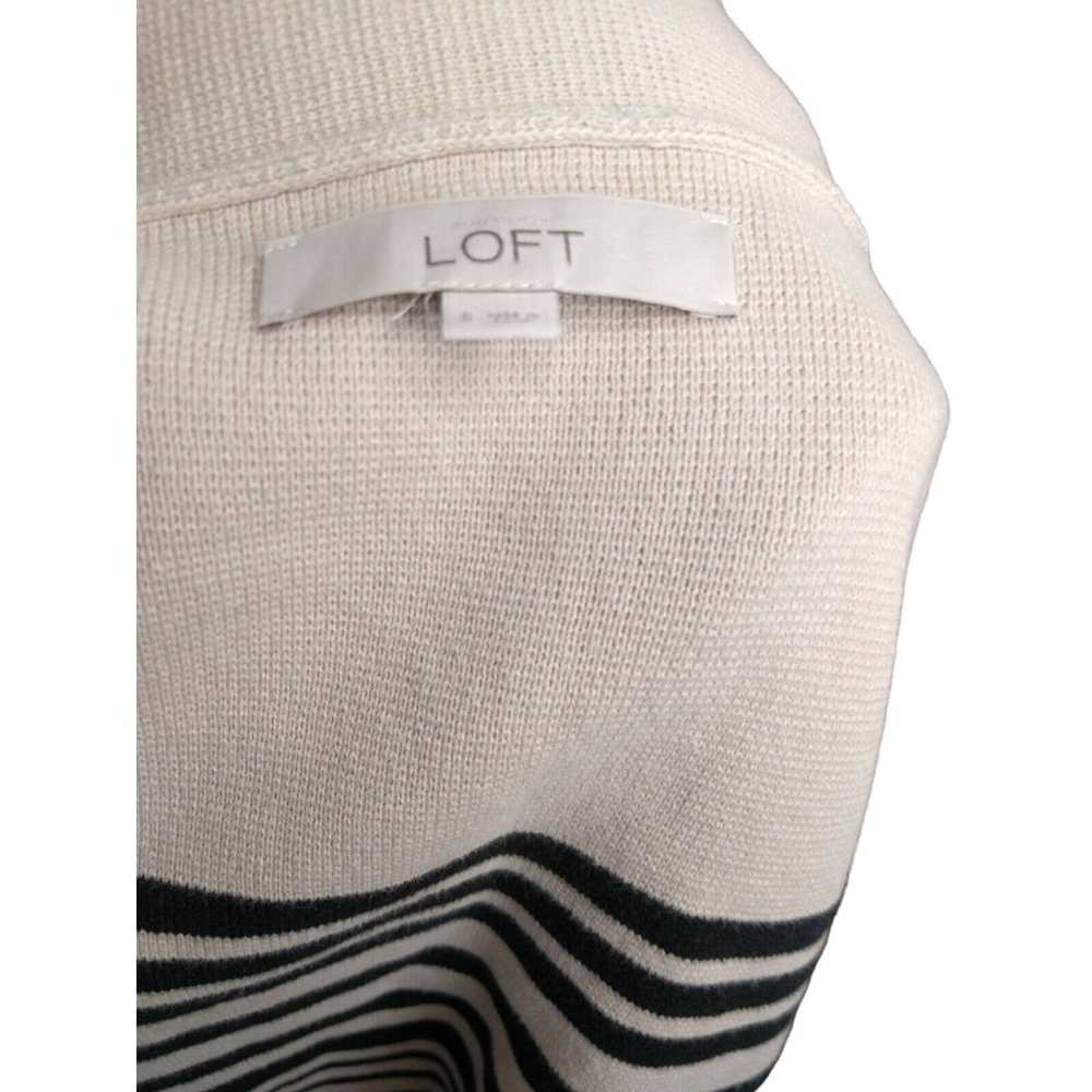 Ann Taylor Ann Taylor Loft Beige Black Striped Bu… - image 4