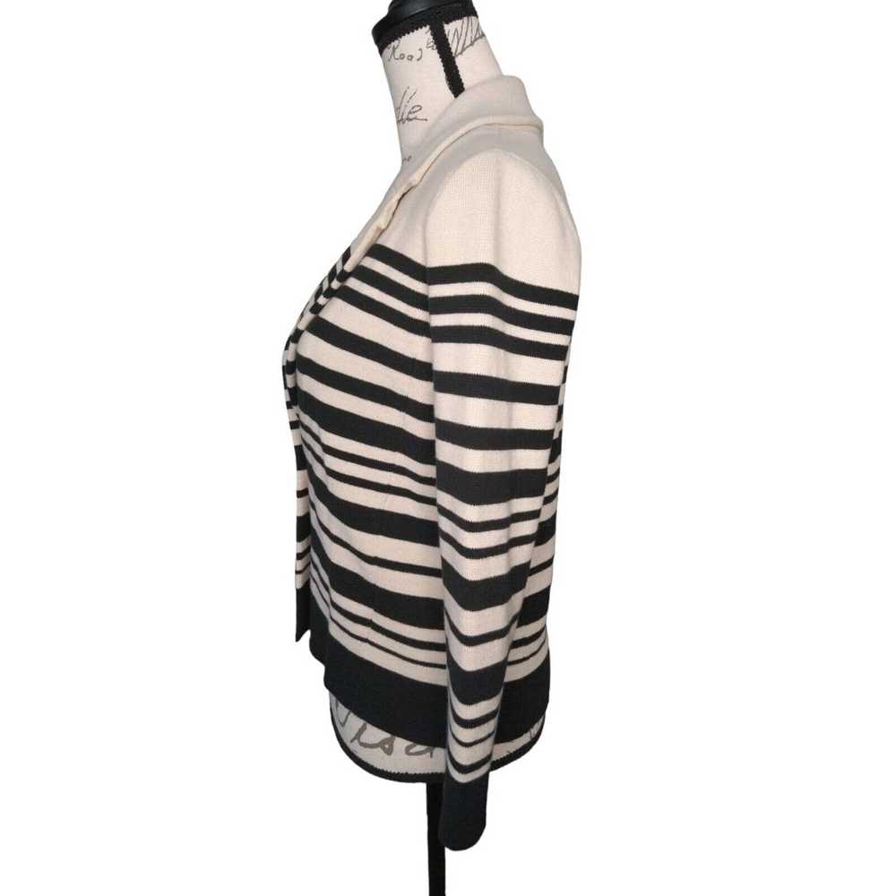 Ann Taylor Ann Taylor Loft Beige Black Striped Bu… - image 5