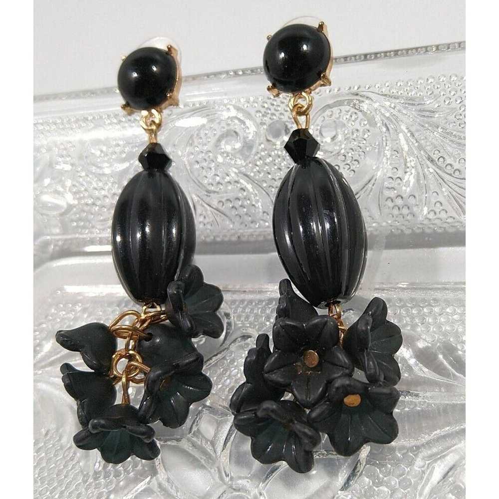 Vintage Vintage Black Fashion Statement Dangle Dr… - image 2