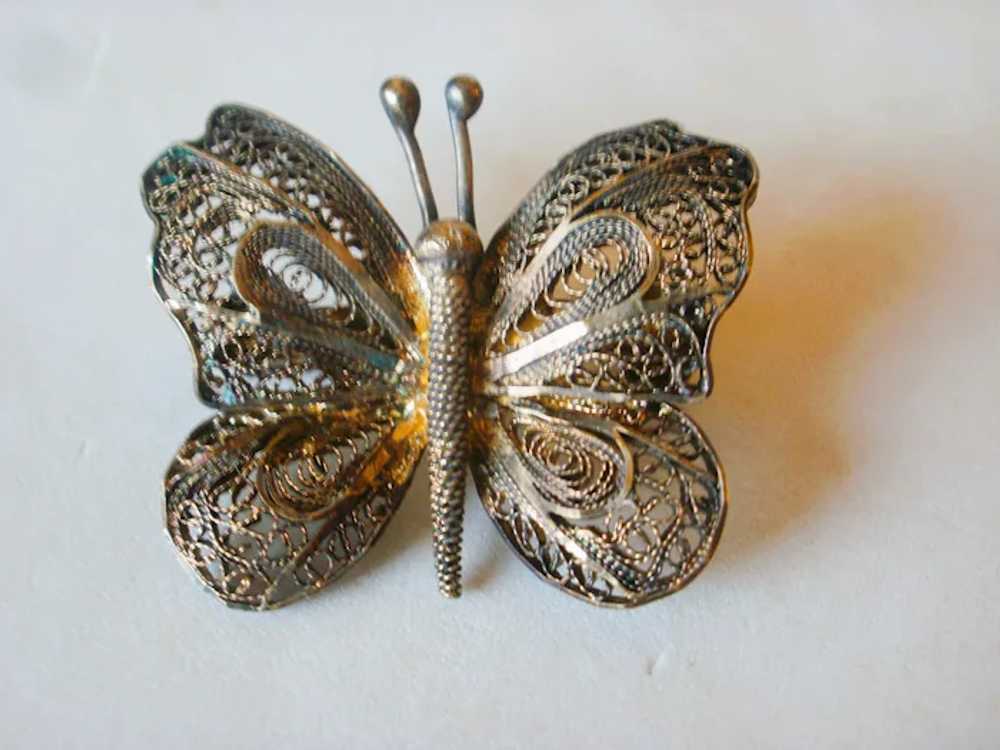 Franklin Mint 1982 Gold Washed Sterling Filigree … - image 2