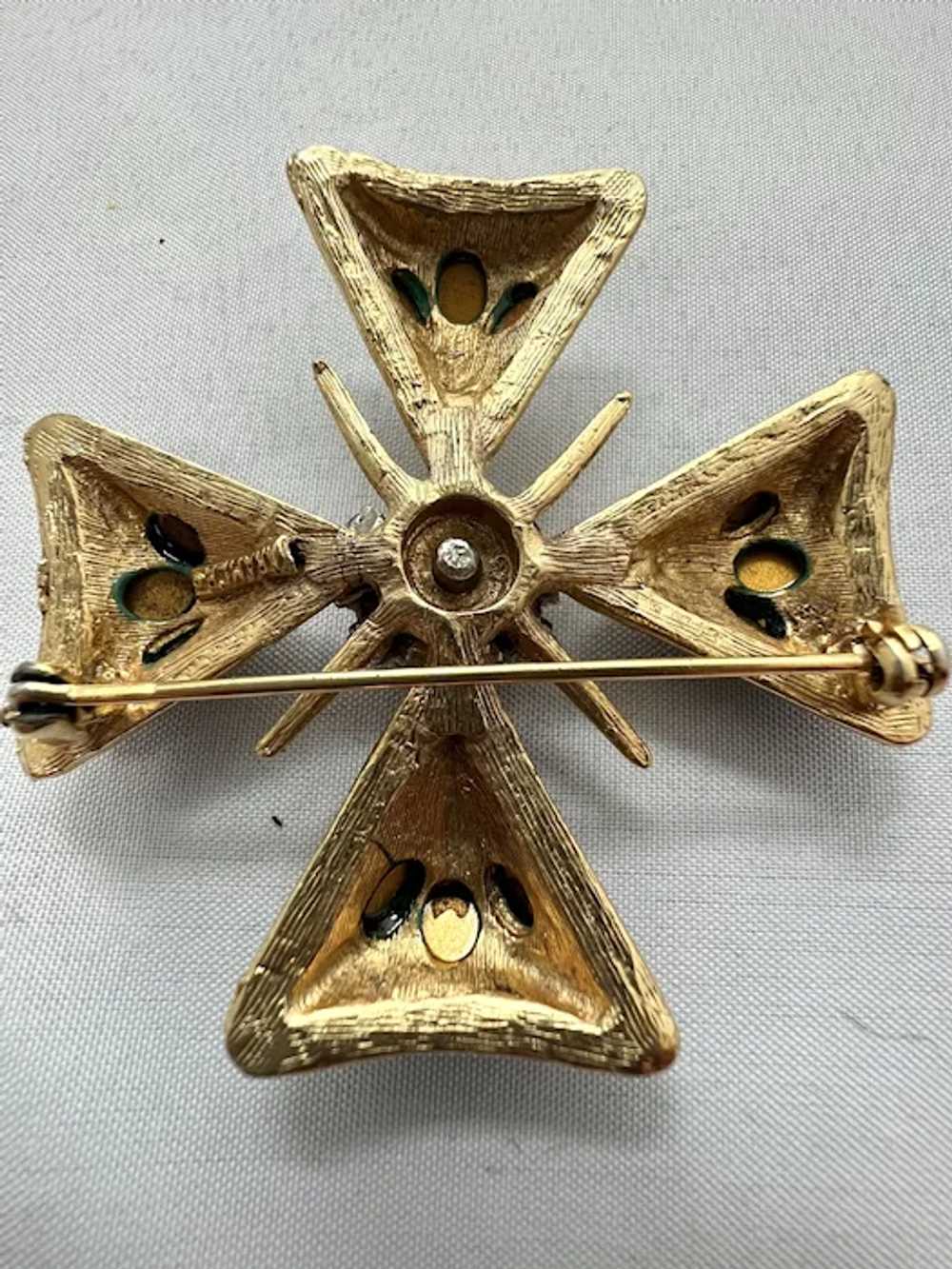 Scarce Kramer Maltese Cross Brooch - image 2