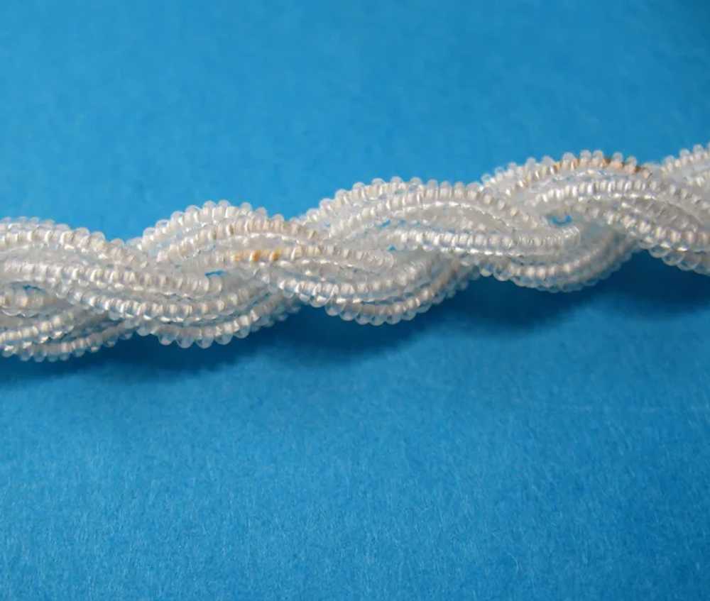 Vintage Twisted White Bead Necklace - image 6