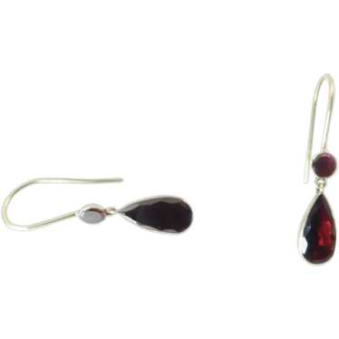 Antique Garnet and Rose Gold Earrings