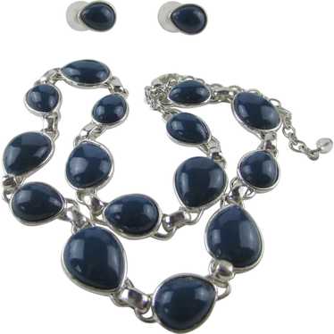 Napier Silver Tone Set With Matching Necklace and… - image 1