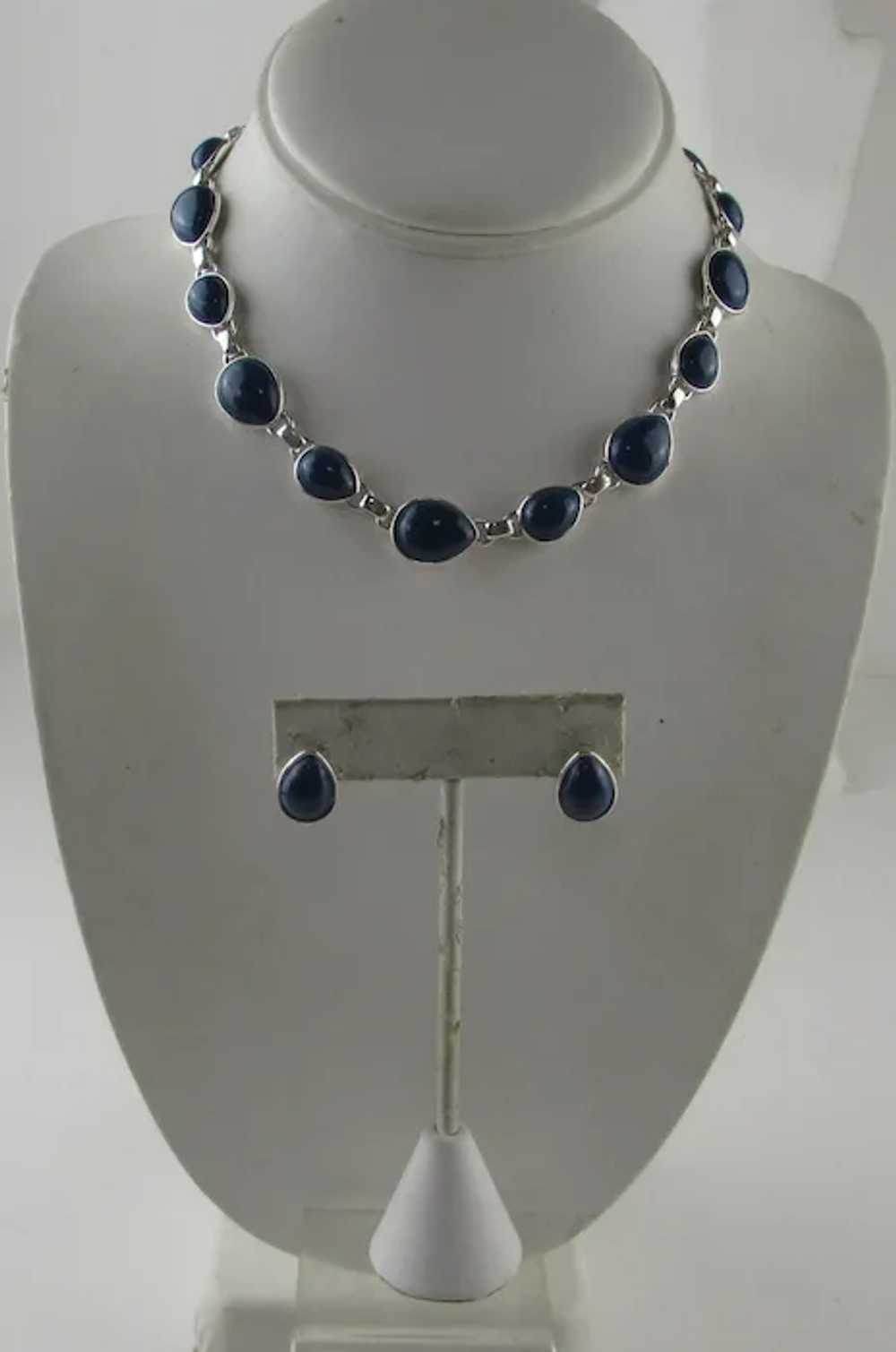 Napier Silver Tone Set With Matching Necklace and… - image 2