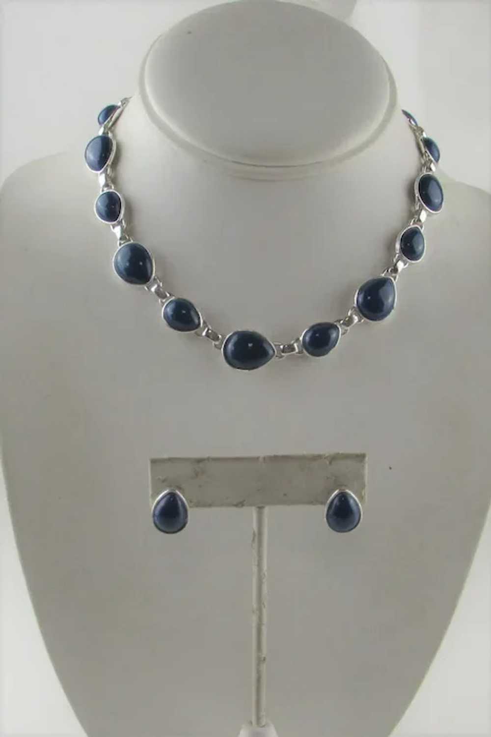 Napier Silver Tone Set With Matching Necklace and… - image 5