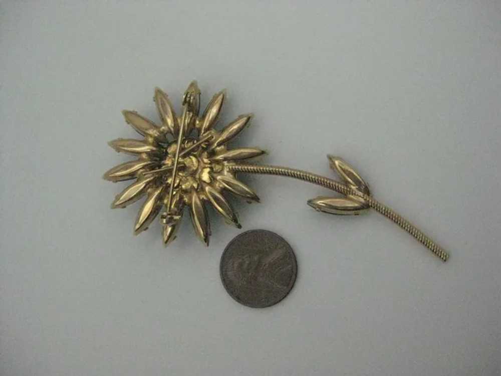 Flower daisy stemmed rhinestone black aurora bore… - image 6