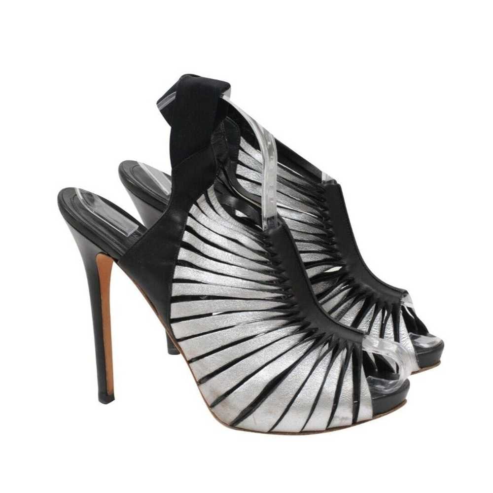 Alexander McQueen Black Silver Cage Sandals 130mm… - image 7