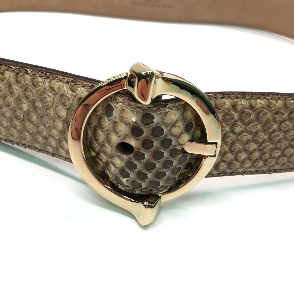 Gucci Phyton Leather Belt w Logo - image 2