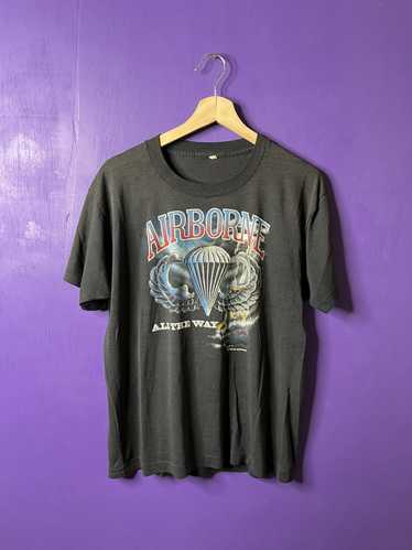 80s airborne t shirt - Gem