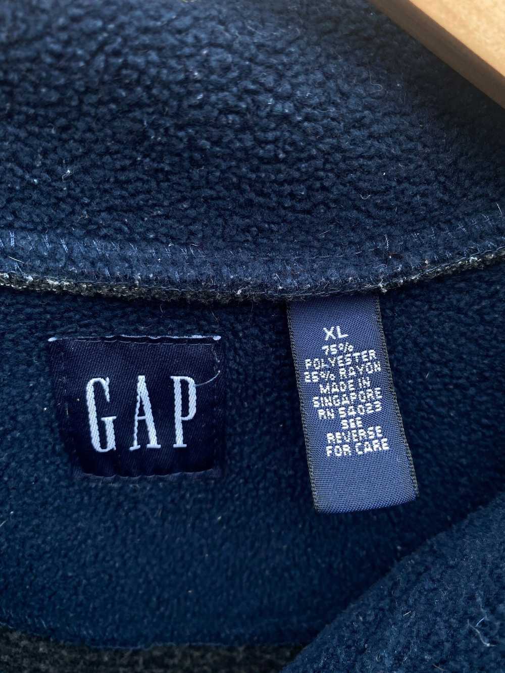Gap Vintage 1990s GAP Quarter Zip Fleece Sweatshi… - image 3