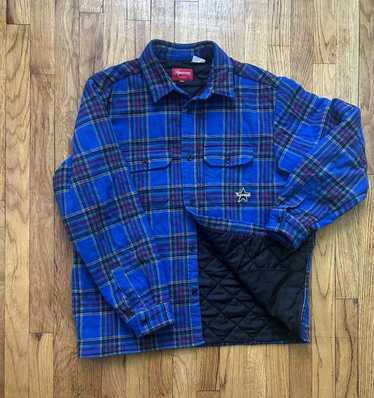 Supreme Supreme Quilted Plaid Flannel Shirt - image 1