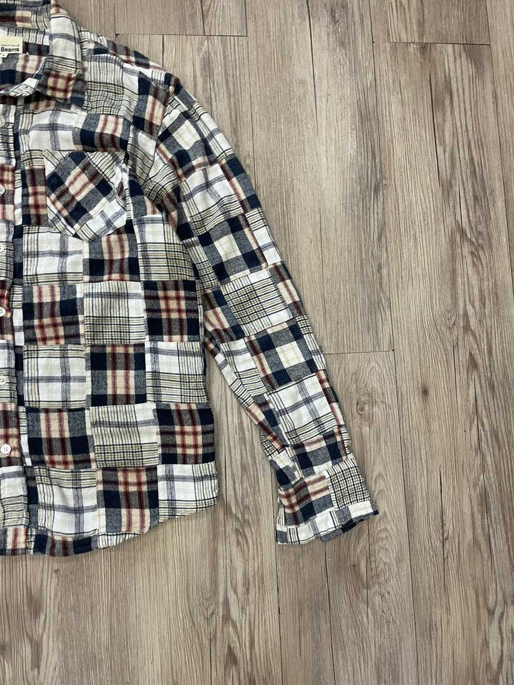 Beams Plus × Streetwear Beams Patchwork Flannel S… - image 2