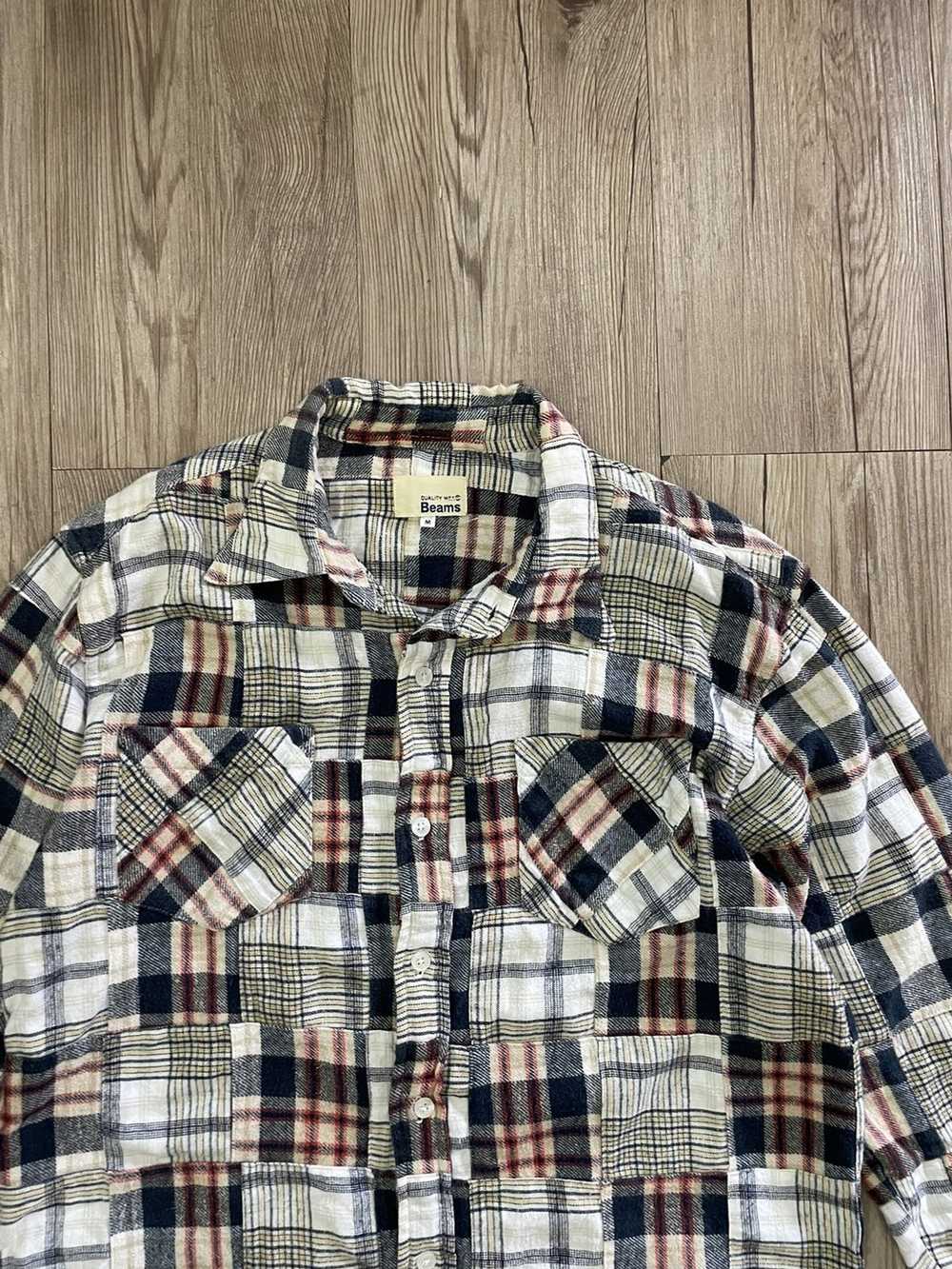 Beams Plus × Streetwear Beams Patchwork Flannel S… - image 5