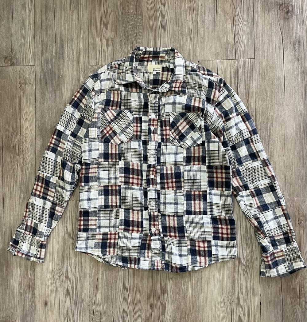 Beams Plus × Streetwear Beams Patchwork Flannel S… - image 6