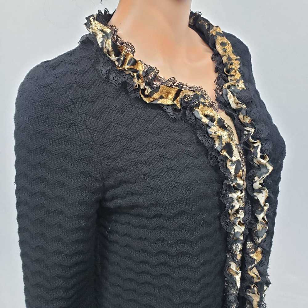 Chicos Chicos Cardigan Sweater Animal Print Lace … - image 5