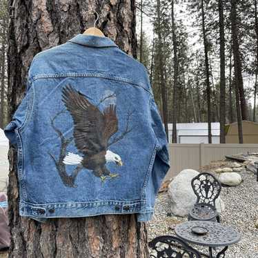 Vintage 1968 Peace & Love Recycled Denim Jean Jacket // Artisan Patchwork  Cropped Denim Jacket — Hellhound Vintage