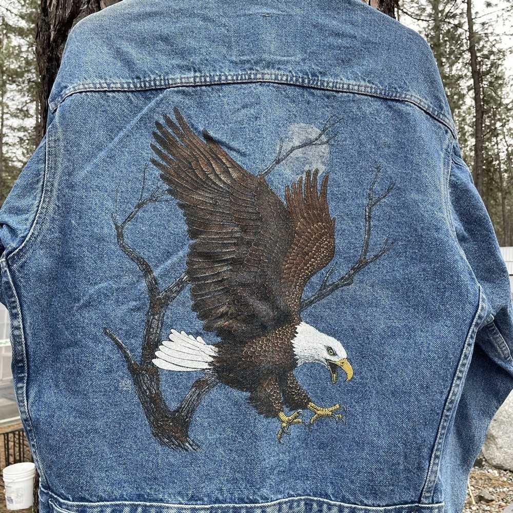 Denim Jacket × Hype × Vintage Eagle Denim Jacket … - image 2
