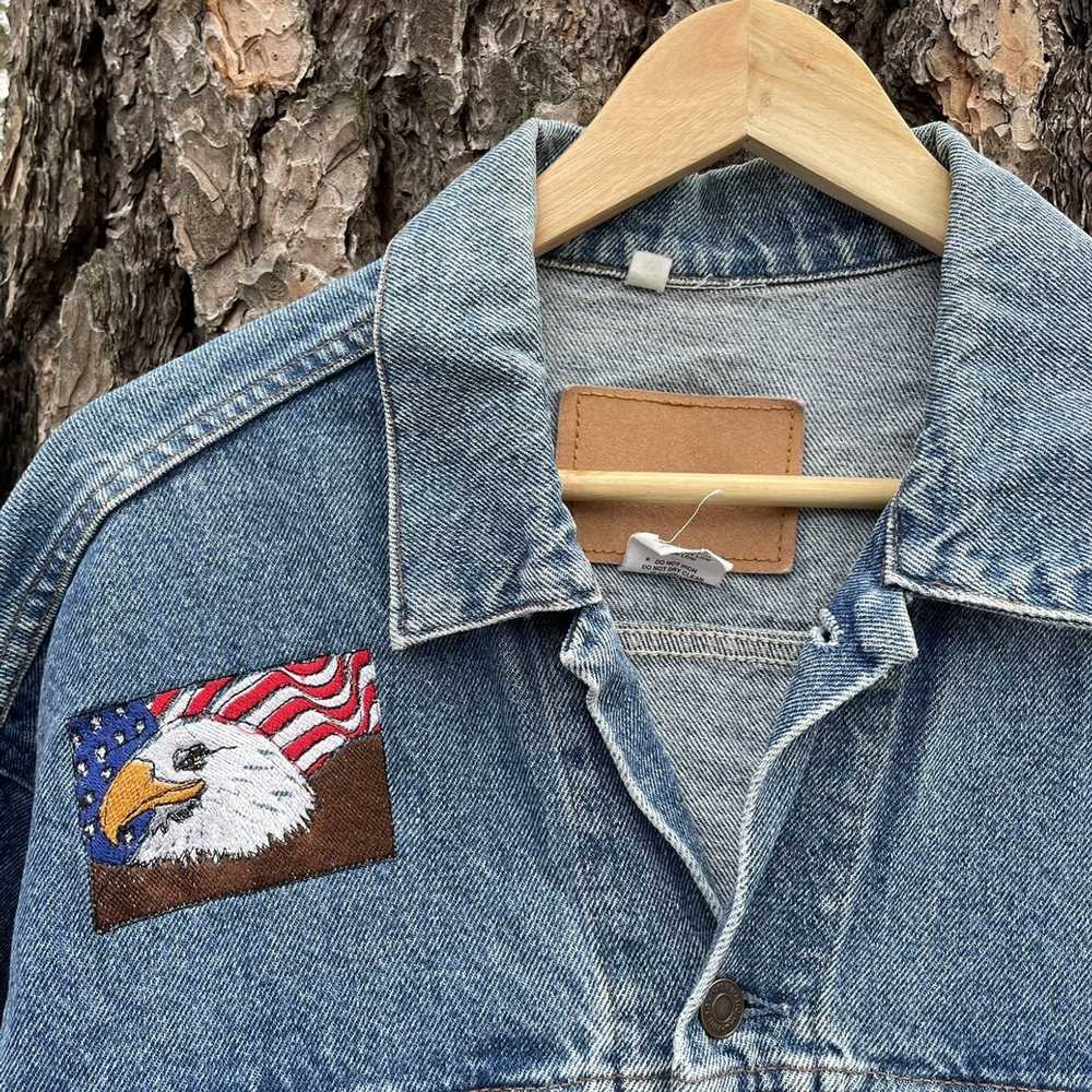 Denim Jacket × Hype × Vintage Eagle Denim Jacket … - image 4
