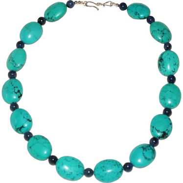 Turquoise and Dumortierite Necklace