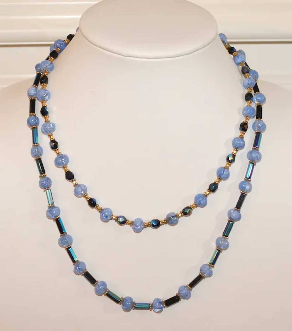Vintage Venetian Glass  and Czech Glass Necklace - image 2