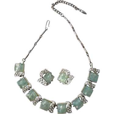 Coro Mint Seafoam 'Moonbeam' Confetti Lucite Neckl