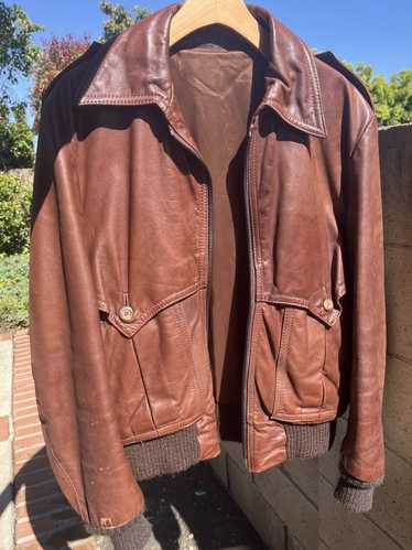 Vintage Luxurious Brown Leather Jacket