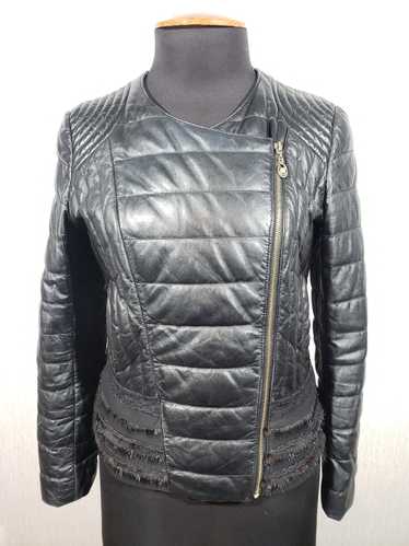 Designer × Uniqlo Cute women's quilted leather ja… - image 1