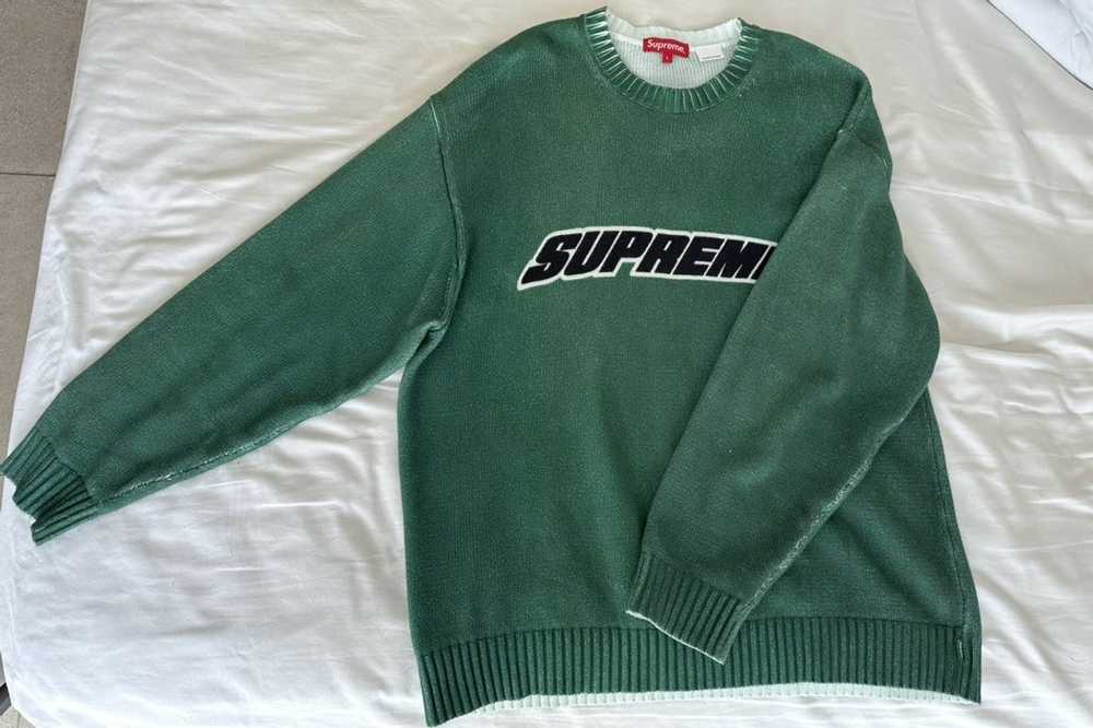 Supreme Supreme Printed Washed Sweater “Olive” - image 2