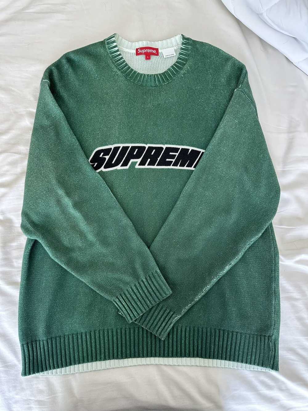 Supreme Supreme Printed Washed Sweater “Olive” - image 3