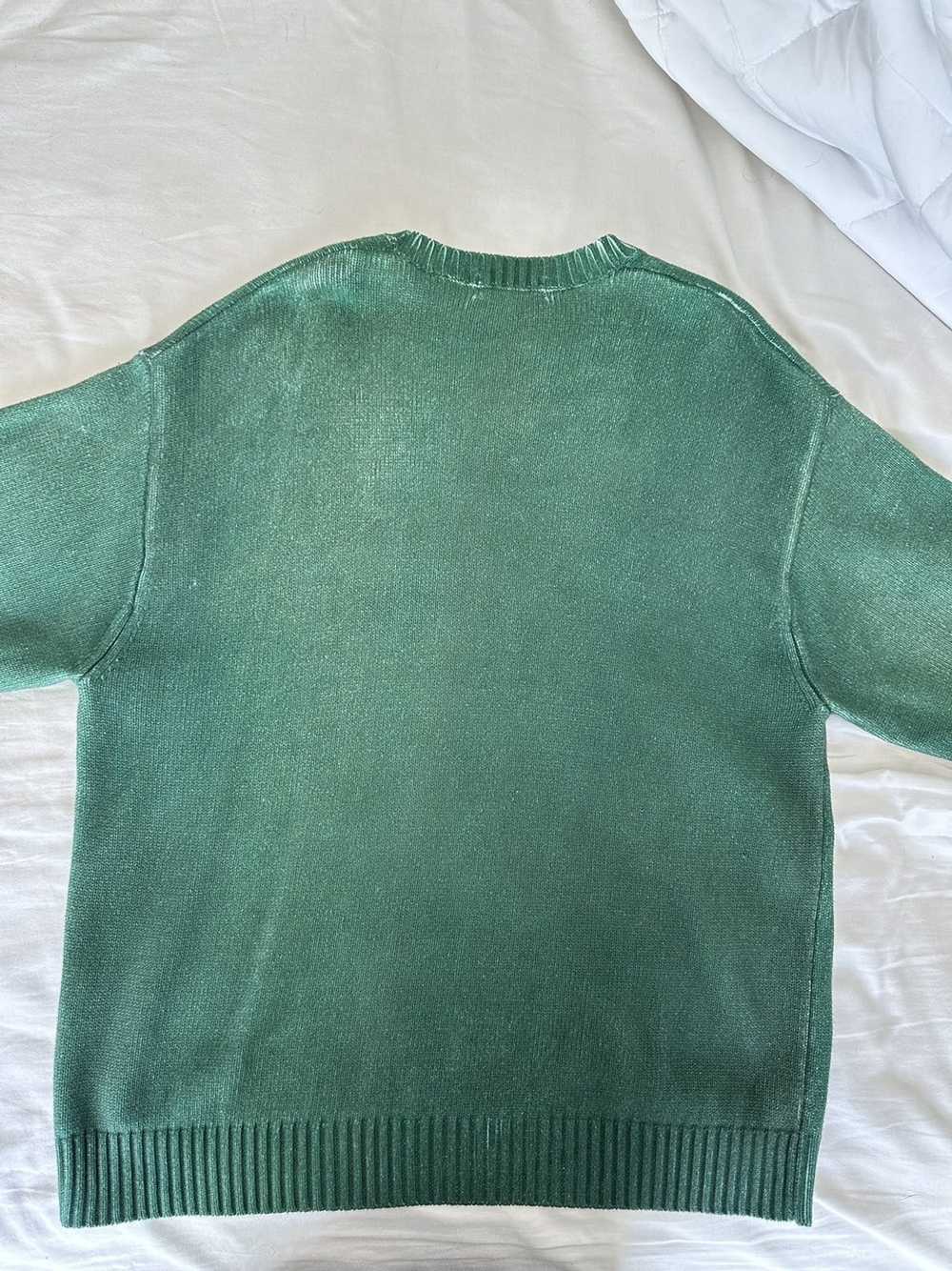 Supreme Supreme Printed Washed Sweater “Olive” - image 4