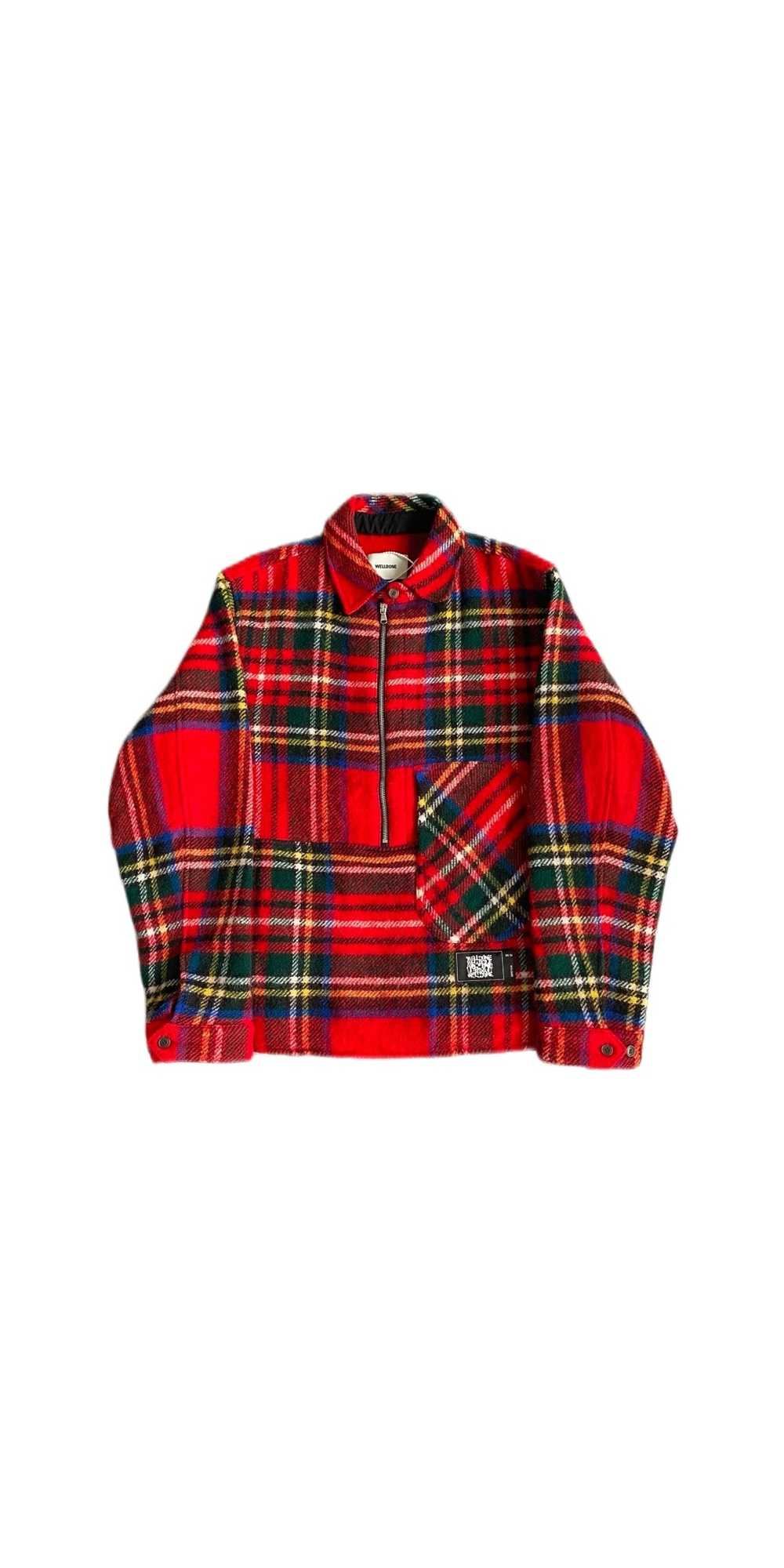 WE11DONE plaid zipper wool jacket storm jacket GD… - image 1