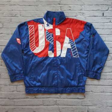 Vintage 80s Adidas Olympics USA Jacket Size L Seoul S… - Gem