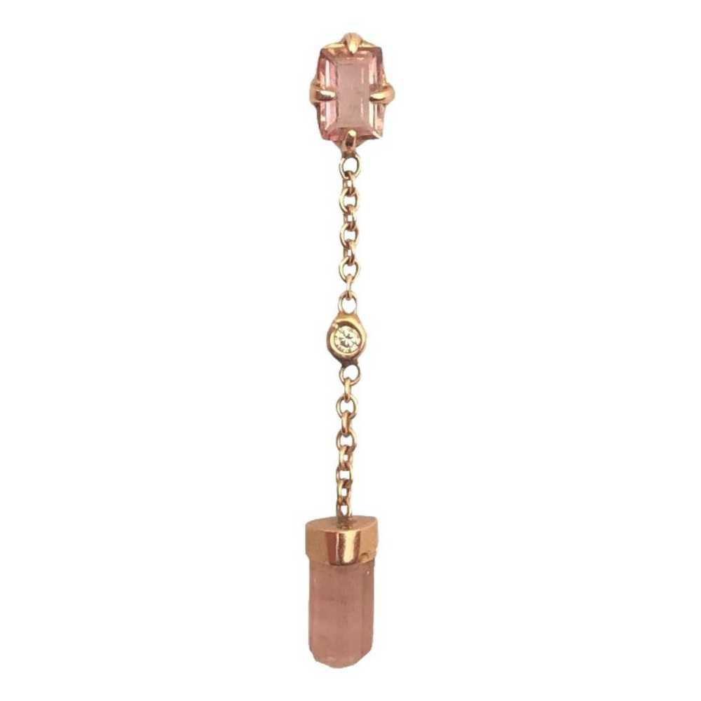 Jacquie Aiche Pink gold earrings - image 1
