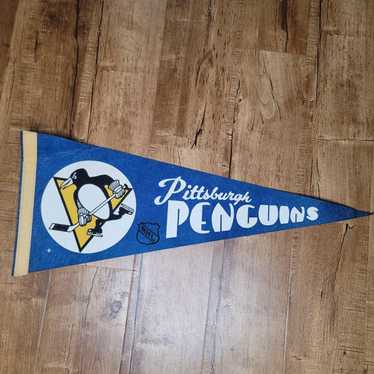 NHL Vtg 1970s Pittsburgh Penguins Pennant NHL