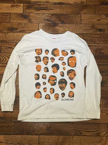 Supreme Faces L/S Tee White