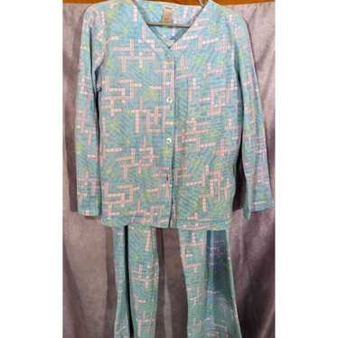Other Adonna Blue Crossword Pajama Set - image 1