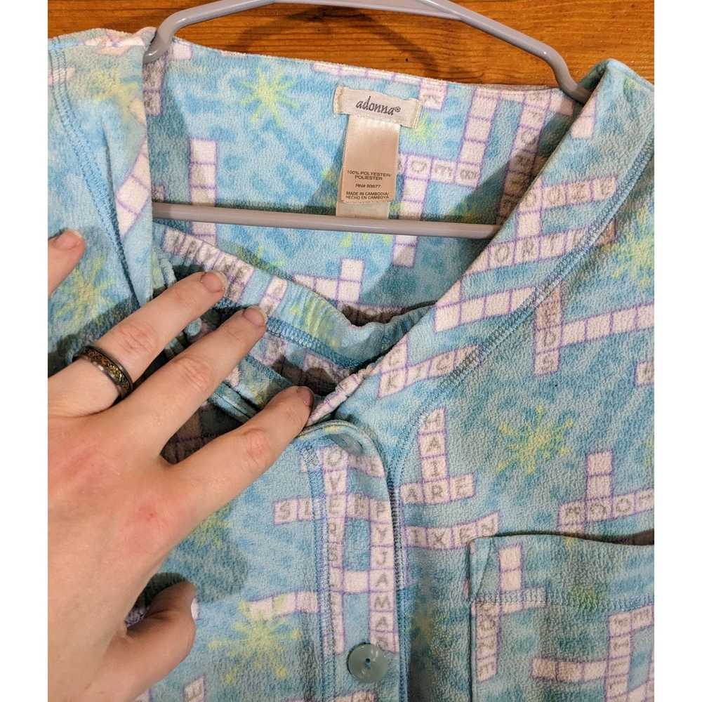 Other Adonna Blue Crossword Pajama Set - image 2