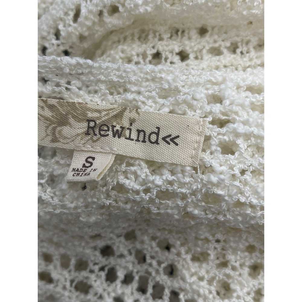 Other Rewind Ivory Open Front Open Knit Lace-Up S… - image 7