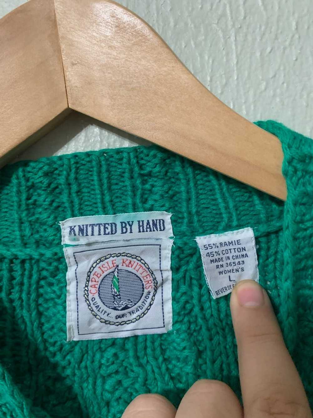 Coloured Cable Knit Sweater × Vintage Vintage Cap… - image 2