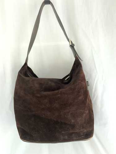 Furla Furla brown suede hobo bag