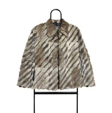 Fendi FENDI Maglia Fur Jacket Coat Vintage Gray Ra